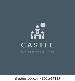 Minimalist Castle Logo – A simple castle logo representing history and protection.