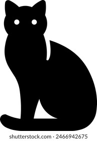Minimalist cat image. Cat style logo or icon illustration