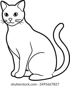 Minimalist cat line art.
cat vector