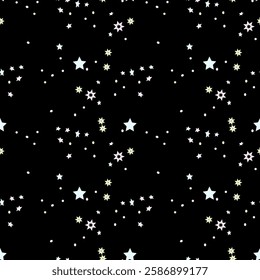 Minimalist Celestial Stars Seamless Night Sky Pattern