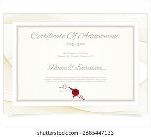 Modelo de borda de certificado de apreciação minimalista. Atribuir diploma. Certificado ou diploma retro modelo ilustração de estoque 