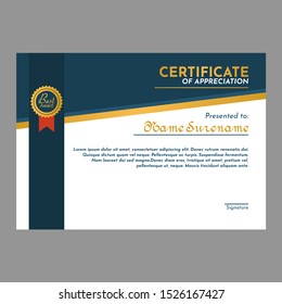 Minimalist Certificate Appreciation Template Vektor Stock Vector ...