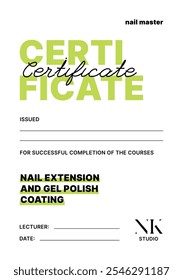 Minimalist Certificate Template for Course Completion