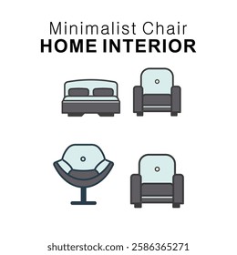 Minimalist Chair. Home interior illustration
