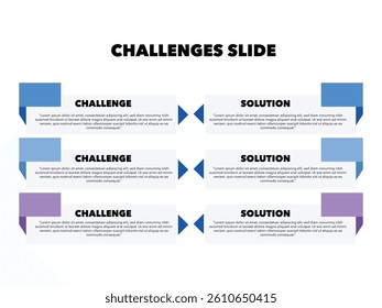 Minimalist Challenge Slide Design for Pitch Deck or Report