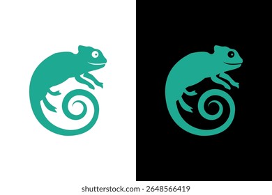 Elemento minimalista do design do logotipo do Camaleão