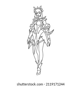 minimalist characters line hero vector art