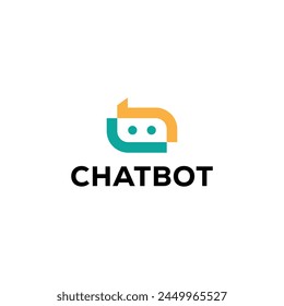 Minimalistische Chat-Bot-Logo-Symbol-Vektorgrafik