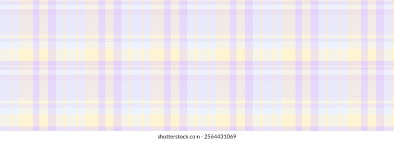 Minimalist check texture fabric, anniversary textile pattern vector. Festive plaid seamless background tartan in light and papaya whip colors palette.