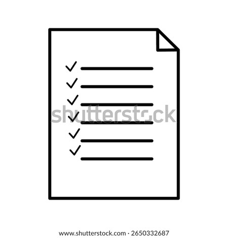 Minimalist checklist icon with checkmarks