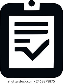 Icono de lista de comprobación minimalista - Visualizador de tareas esenciales