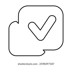 Minimalist checklist and verification icons. applications, and professional design.