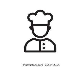 Minimalist Chef Hat Icon for Culinary Design