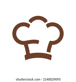 Minimalist chef hat symbol design for your food, bakery, and restaurant business.