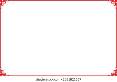 Minimalist China border frame vector