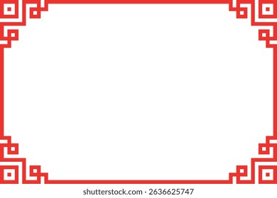 Minimalist China border frame vector