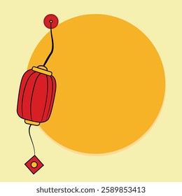 Minimalist Chinese Lantern Background design