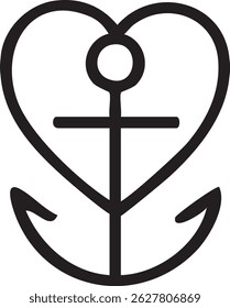 Minimalist Christian Cross Icon – Faith Symbol Isolated Line Art Design