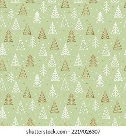 Minimalist Christmas background. Design of a seamless pattern. Vector