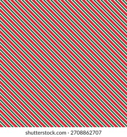 Fundo de Natal minimalista, listras diagonais, vermelho clássico e verde, linhas limpas