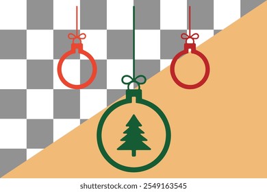 decoração de Natal minimalista transparente . este é um arquivo editável .