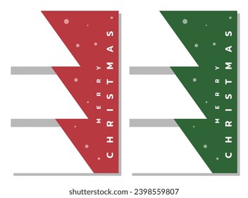 Minimalist Christmas design Design with Christmas tree with snow. Use this design for a greeting card, postcard, poster or cover.