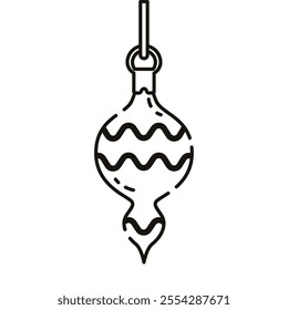 Minimalist Christmas ornament with design Vector