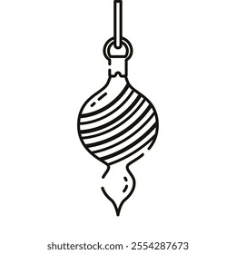 Minimalist Christmas ornament with design Vector