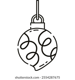 Minimalist Christmas ornament with design Vector