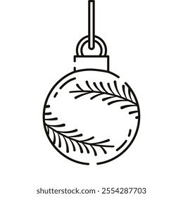 Minimalist Christmas ornament with design Vector