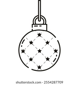 Minimalist Christmas ornament with design Vector