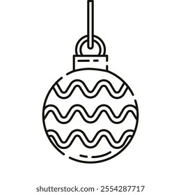 Minimalist Christmas ornament with design Vector