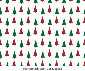 Minimalist christmas trees seamless pattern vector art.