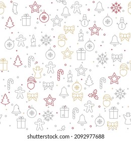 Minimalist Christmas vector Background Pattern 