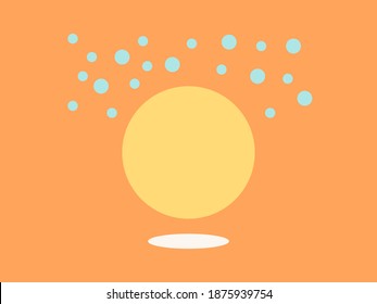 Minimalist circle abstract background design in orange pastel color. Vector backgrounds. Suitable for landing page, website, presentation, event, wallpaper, poster and banner design template.