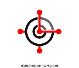 minimalist circle and cross design
