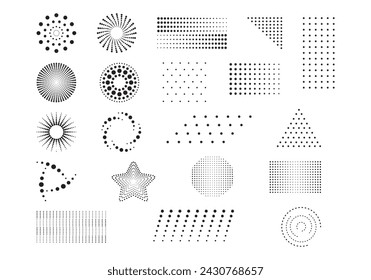 Minimalist Circle Dotted Element Shape