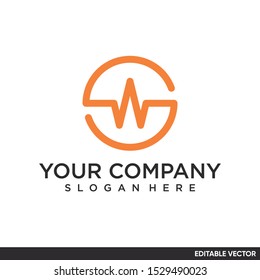 minimalist circle health logo design