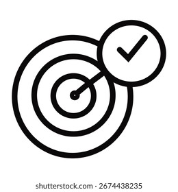 minimalist circle icon with tick