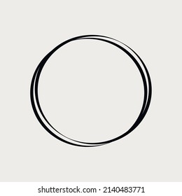 Minimalist circle on beige background