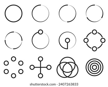 minimalist circle symbol.  vector design.  for design elements and decorations