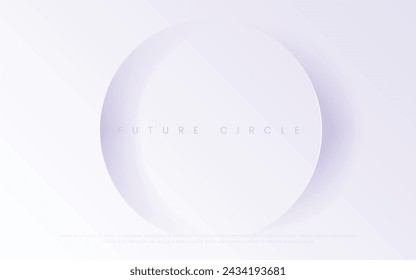 Minimalist Circles Background with Luxury Style, Neon Circles. Futuristic Circular Concept and Wallpaper. Vector Illustration. Neon Background with Glowing Wavy Line and Geometric Circle Shapes. Exclu