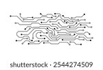 A Minimalist Circuit Board Vector Representing the Core of Artificial Intelligence and Digital Connectivity. 