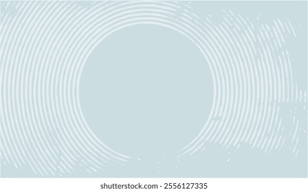 Minimalist circular design with wavy, hand-drawn white lines radiating outward on a light blue background. Perfect for modern, abstract, and creative visuals