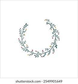 Minimalist Circular Floral Wreath Design

Elegant Green Wreath with Berry Accents

Nature Inspired Wreath for Invitations and Decor

Simple Green Leaf Wreath with Whimsical Details
