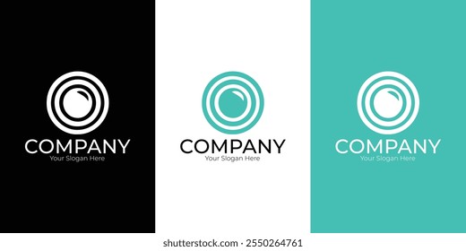 Minimalist circular logo with a clean and modern design, perfect for versatile branding.