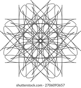 Minimalist Circular Mandala Pattern Art