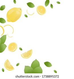 Minimalist citrus fruit greeting card template design