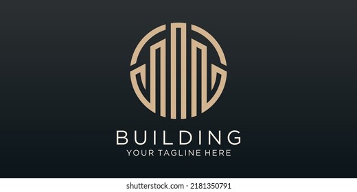 minimalistisches Stadtlogo, Vektordesign.