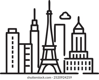 Minimalist City Skyline Silhouette file